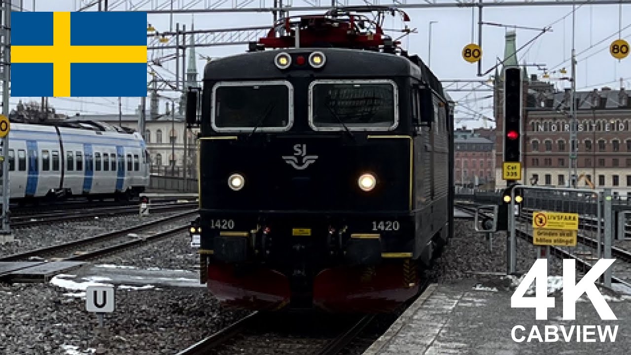 CABVIEW FROM WINTER SWEDEN - 4K Train Driver's View (Falun to Stockholm)