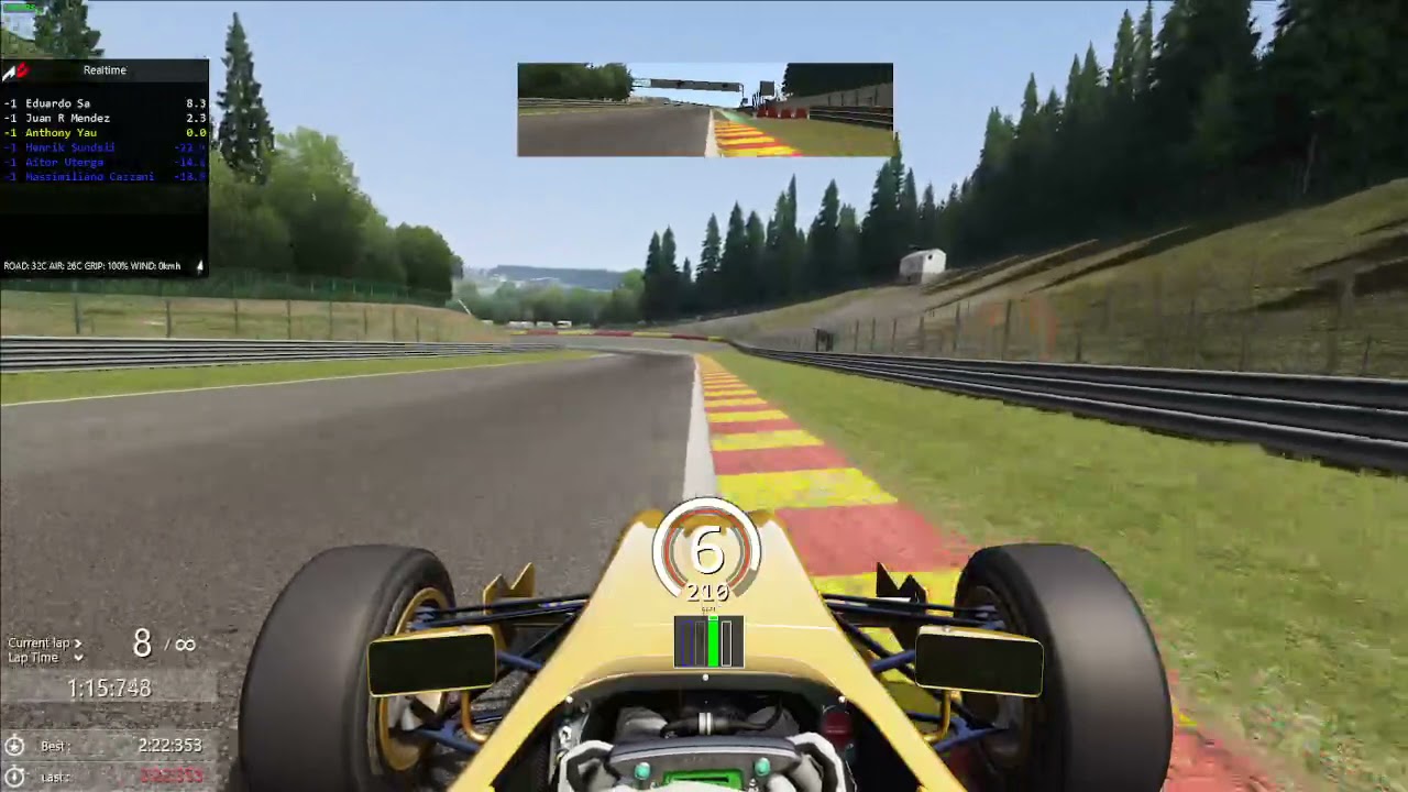 Assetto Corsa - Spa - Tatuus FA01 - Default Setup - 2.22.1