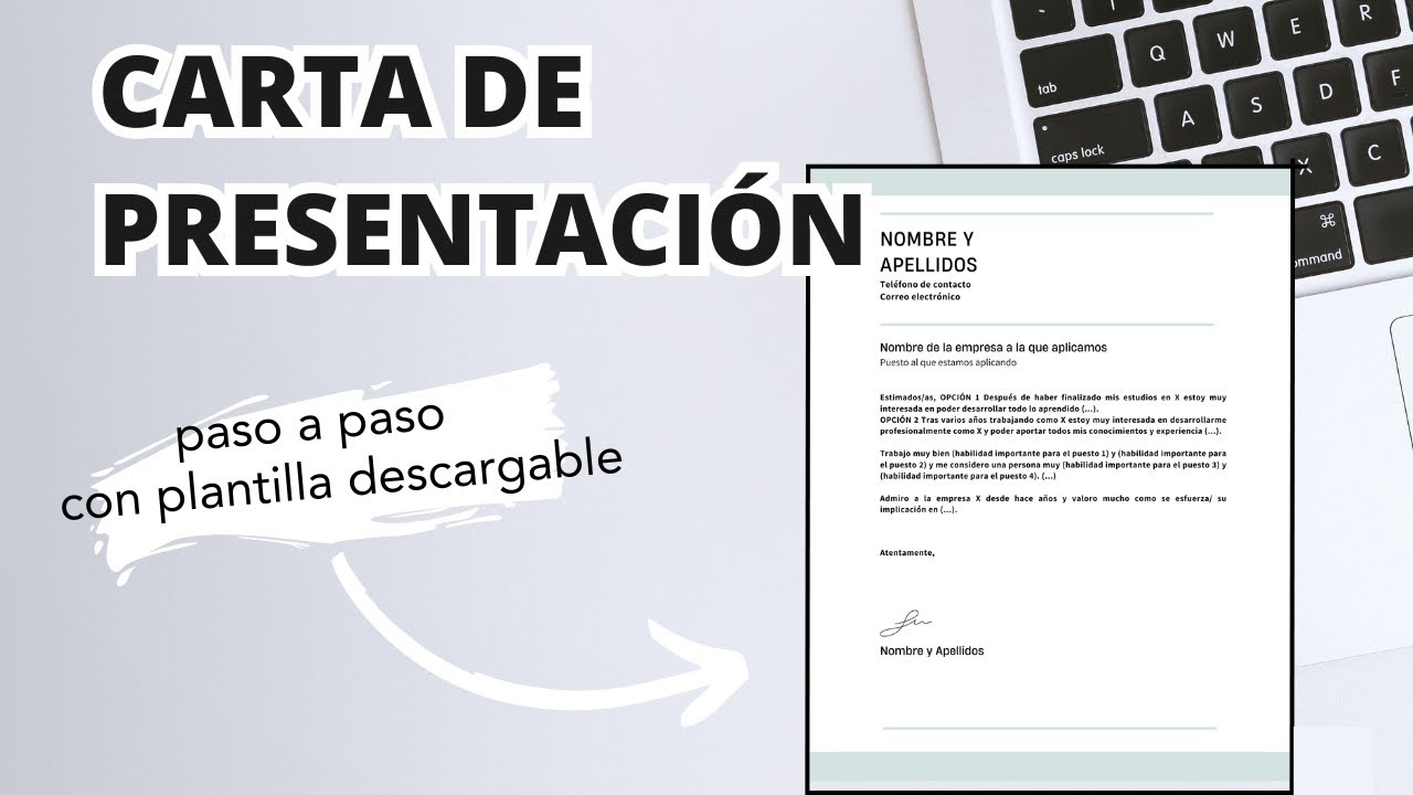 CARTA PRESENTACIÓN para una empresa paso a paso + plantilla descargable