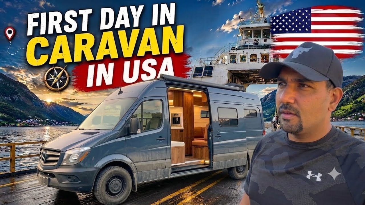 My First Day in a NEW CARAVAN in AMERICA 🇺🇸 || India to USA