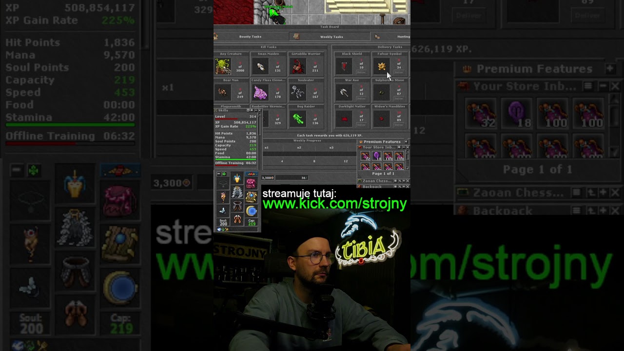 NIE POLECAM BRAĆ WEEKLY TASK&Oacute;W EXPERT NA 300 LVLU! #tibia