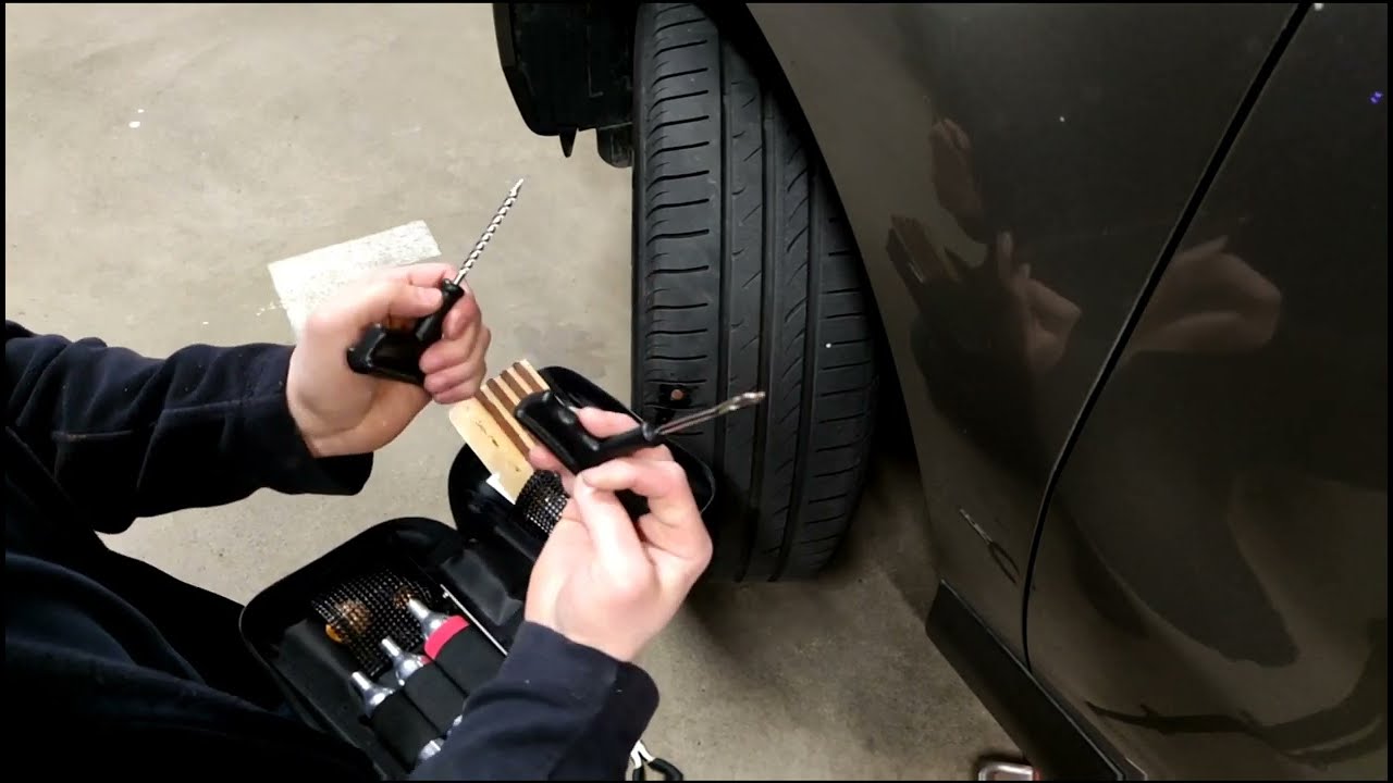 Tester reparasjonssett for bildekk på Kia Soul EV 2016 27 kWh