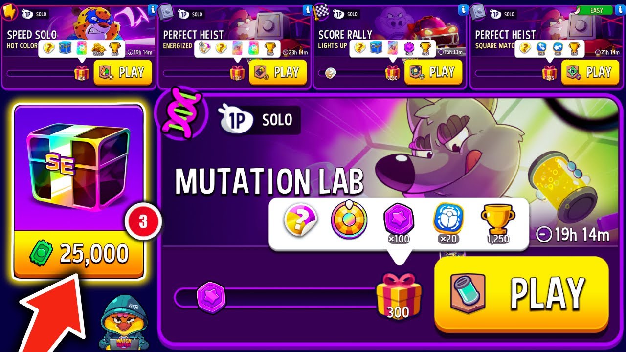 PRIZE CENTER: XL x3 SE BOX🔥 x5 Solo: Mutation Lab, Energized, Hot Color, Lights Up, Square Match