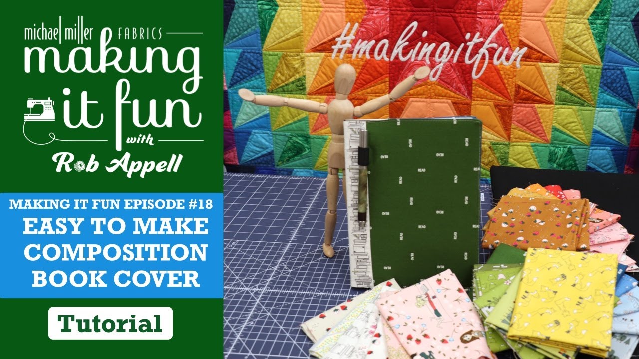 Composition Book Cover - Michael Miller Fabrics' Making it Fun #18