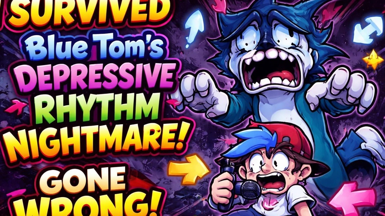 I SURVIVED Blue Tom's DEPRESSIVE Rhythm Nightmare! 🤯 FNF Basement Show GONE WRONG #FNF #games