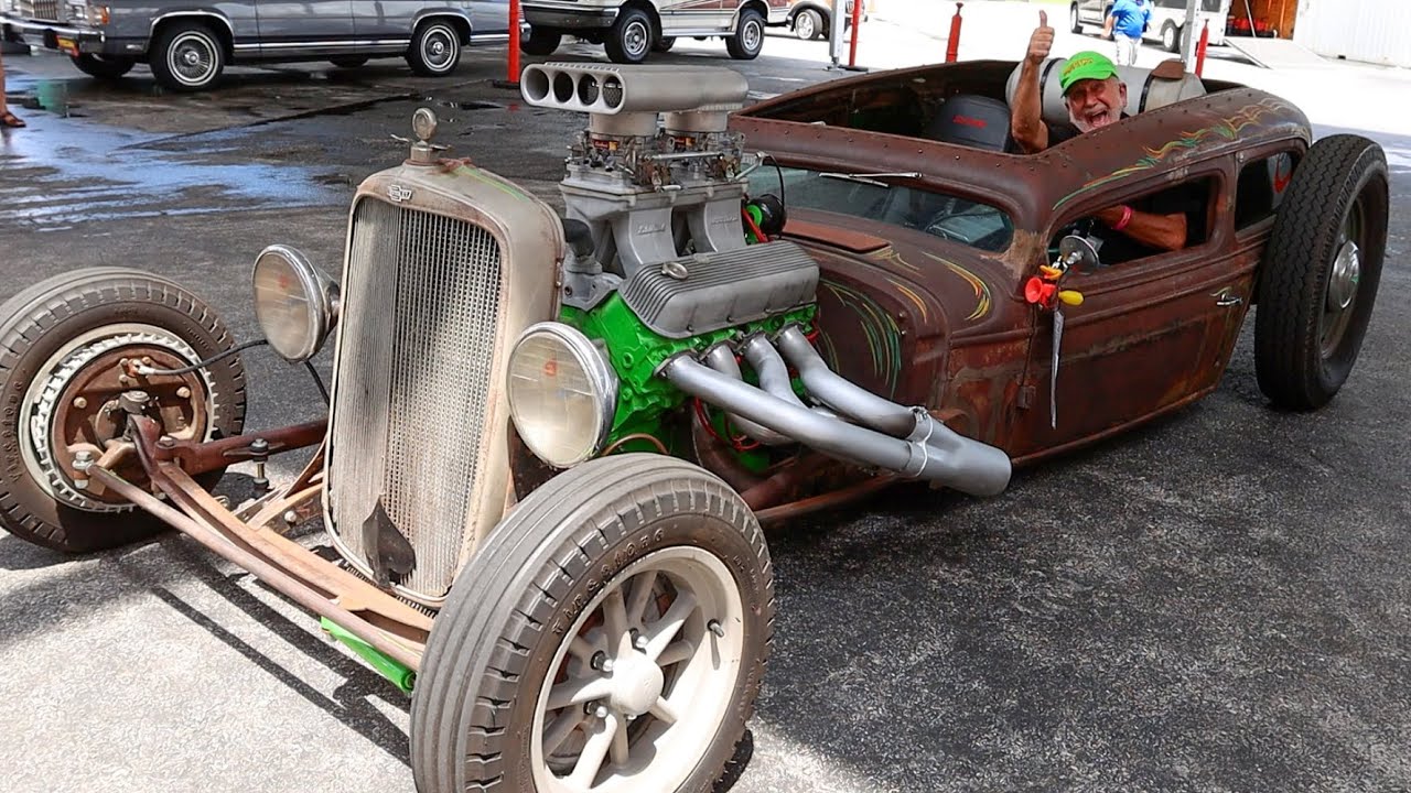 1933 Chevy Rat Rod - Cold Start, Revs, Idle