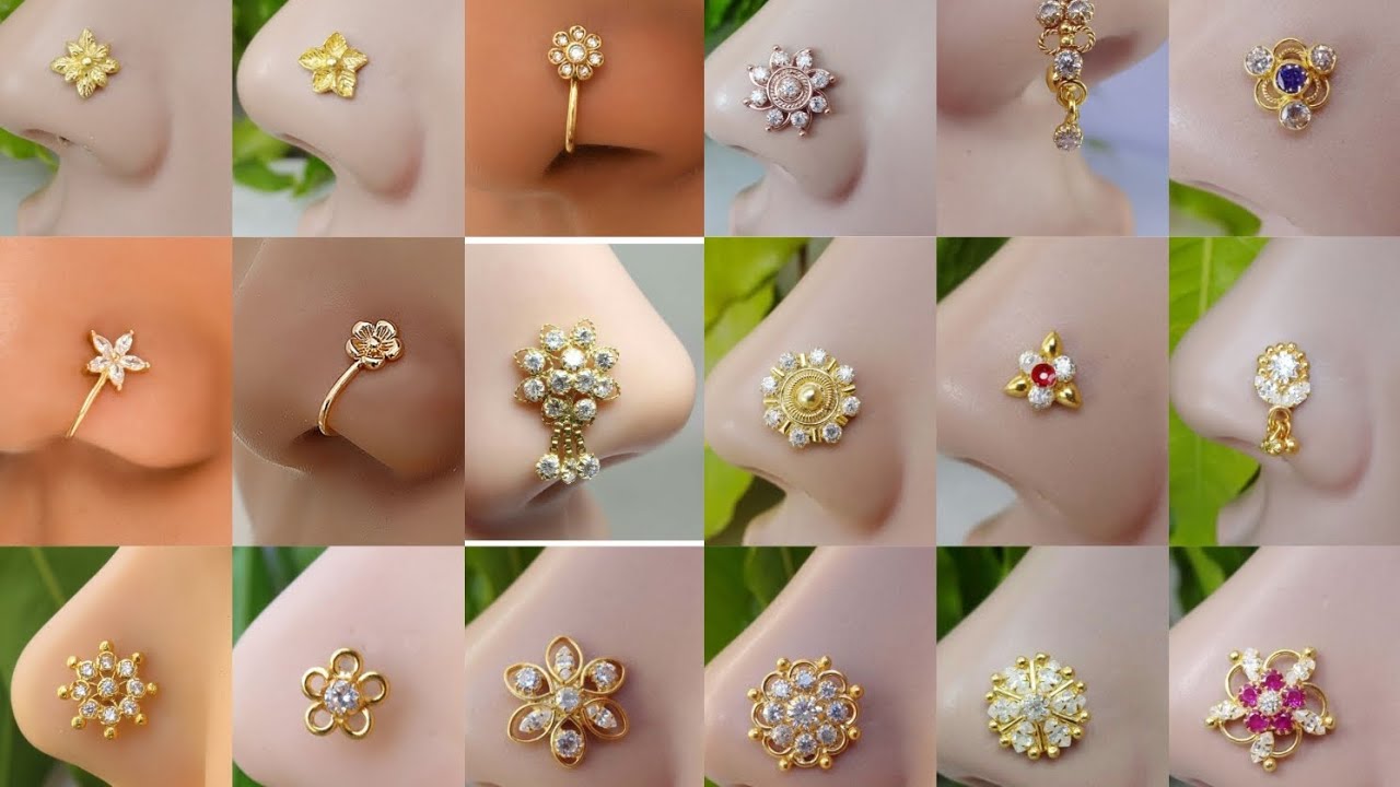 Best Nose Pin Design 2025 | গোল্ড নোজ পিন ডিজাইন ২০২৫ | शानदार नाक की बाली | 