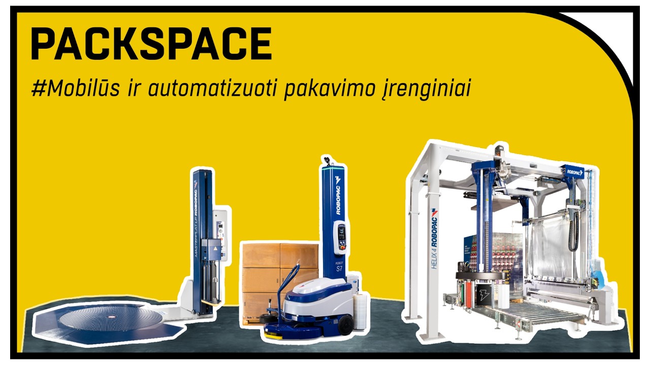 PACKSPACE Paletės vyniojimas: nuo rankinio proceso iki automatizavimo