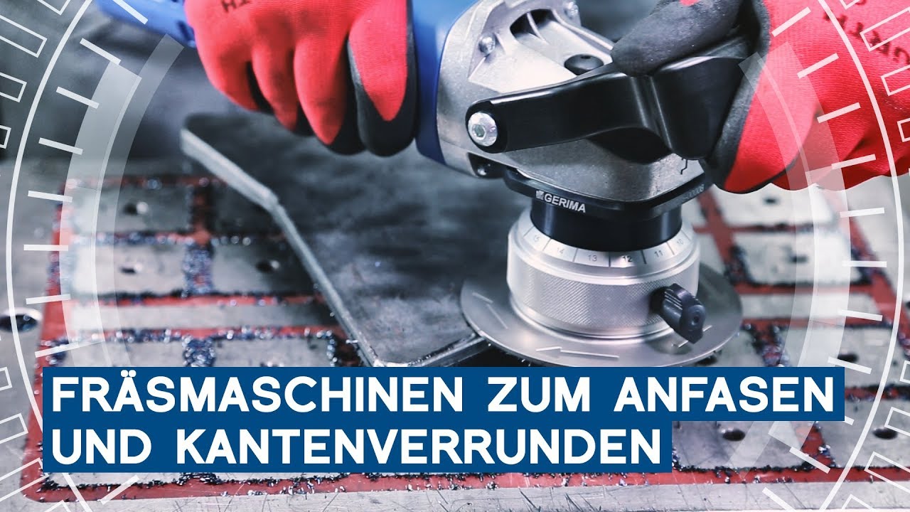 Mobile Kantenfr&auml;smaschinen zum Anfasen und Kantenverrunden: GERIMA SMA-MINI | METAL WORKS TV