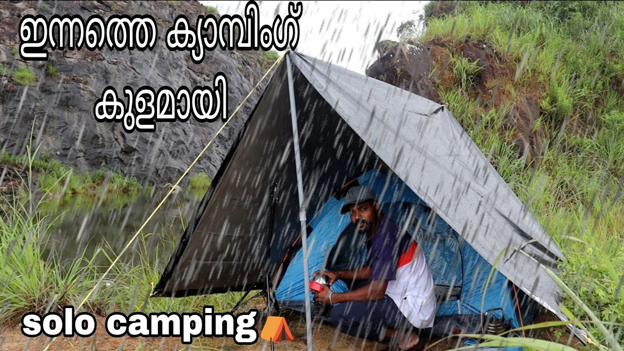 camping in heavy rain malayalam solo camping kerala