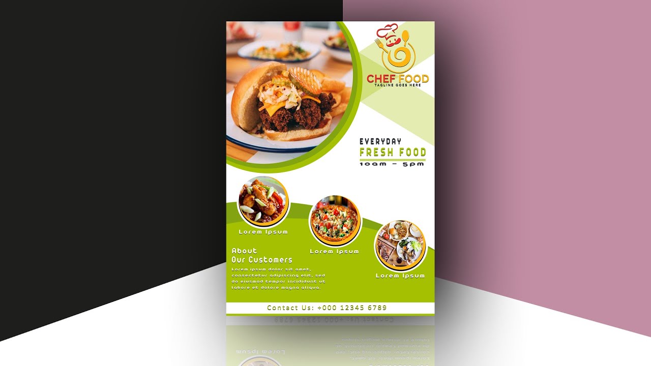 How to Create a Professional Flyer in Photoshop | Restaurant Flyer