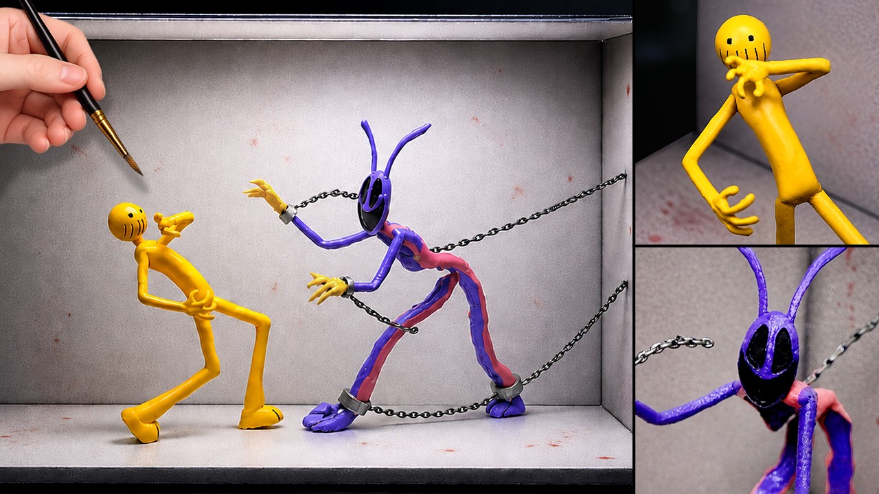 Making THE AMAZING DIGITAL CIRCUS - Fully Peeled Jax attacked by His Skin! Sculptures Diorama