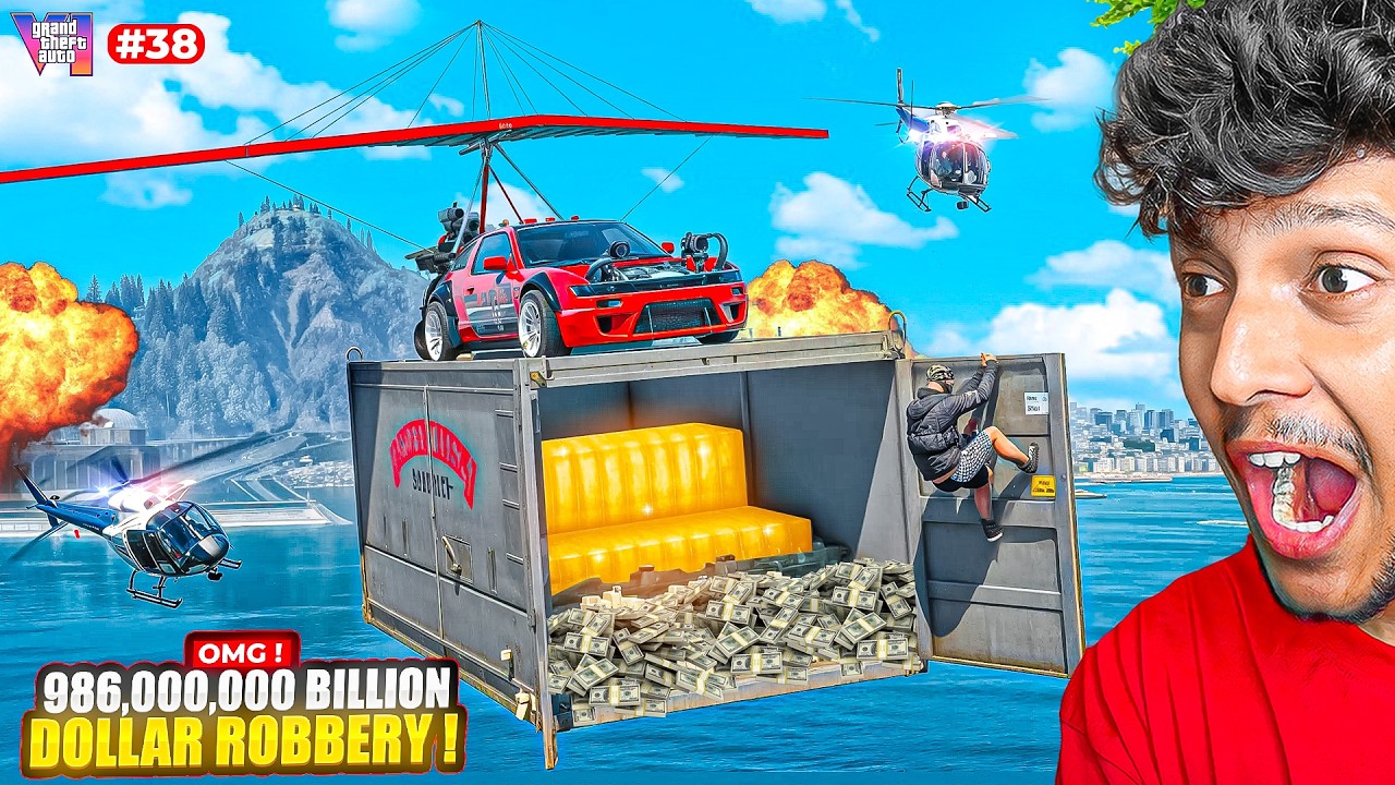 WORLD’S BIGGEST $5,000,000,000 GOLD ROBBERY in GTA 5 REAL LIFE!🤑 #38