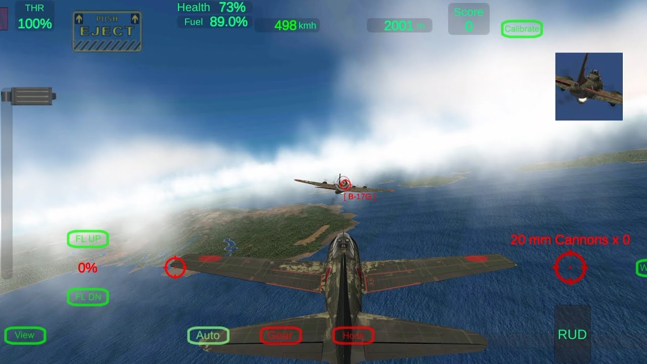 Gunship Sequel WW2 : A6M3 Zero vs F4U1mk2 & B-17 AI Veteran Instant Dogfight.