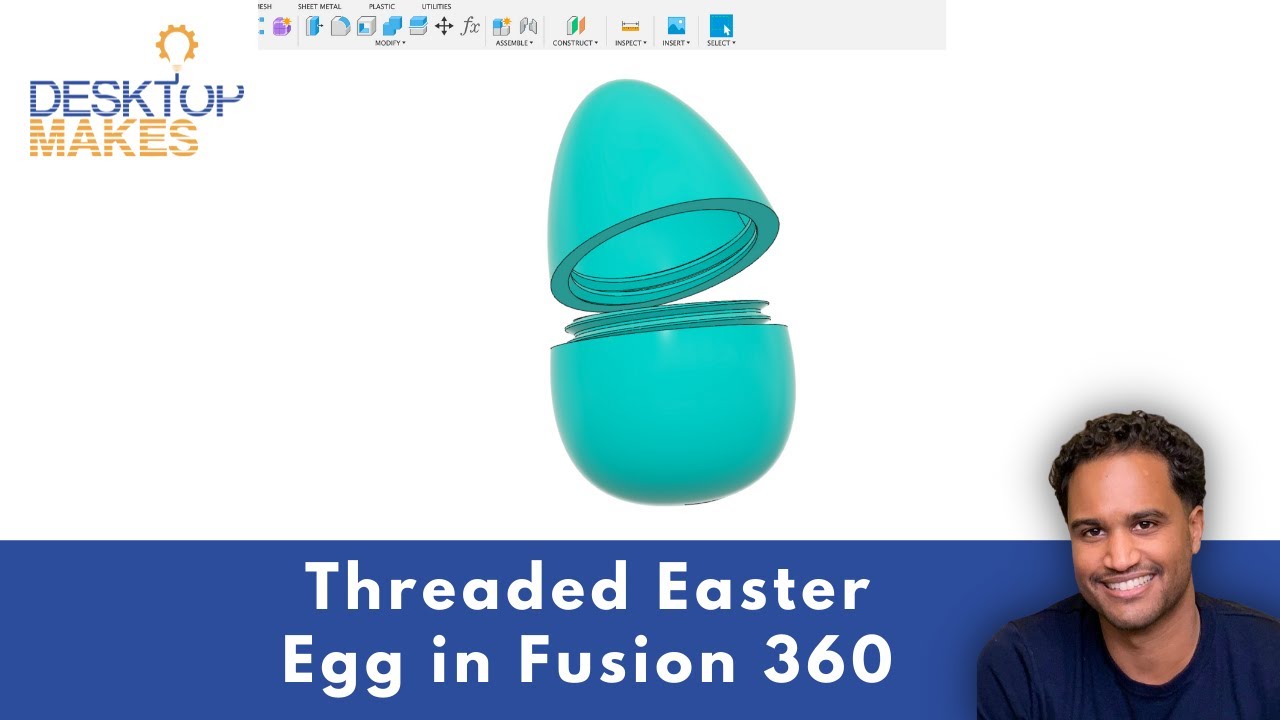 Как создать пасхальное яйцо с нитками в Fusion 360