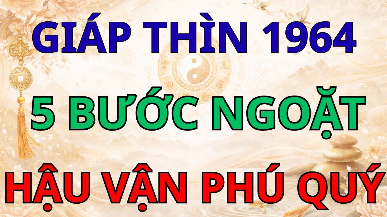 Giáp Thìn 1964 Đã Hết Thời Khổ Cực! 5 Bước Ngoặt Quyết Định Hậu Vận Phú Quý, Phúc Đức Cho Con Cháu