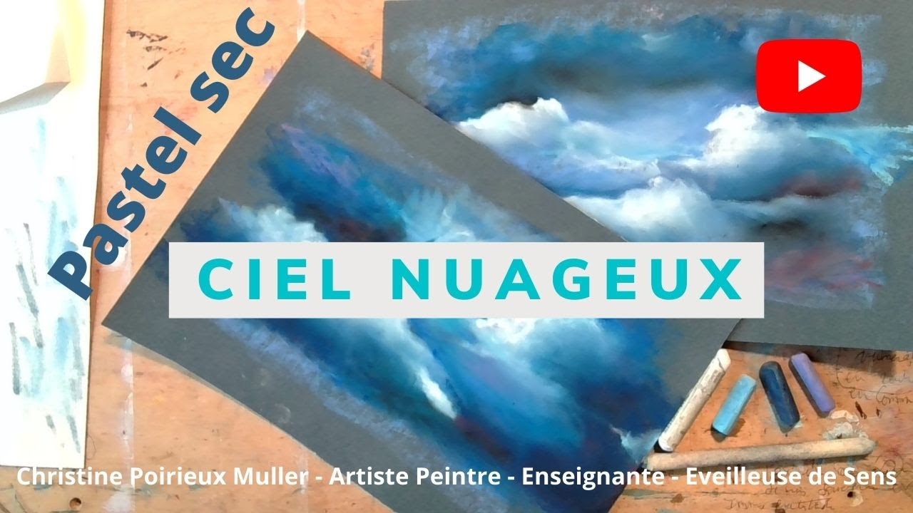 Pastel sec ciel nuageux