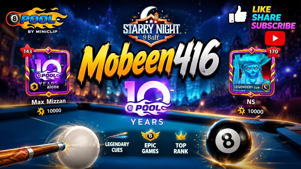 Starry Night 9 ball pool gameplay