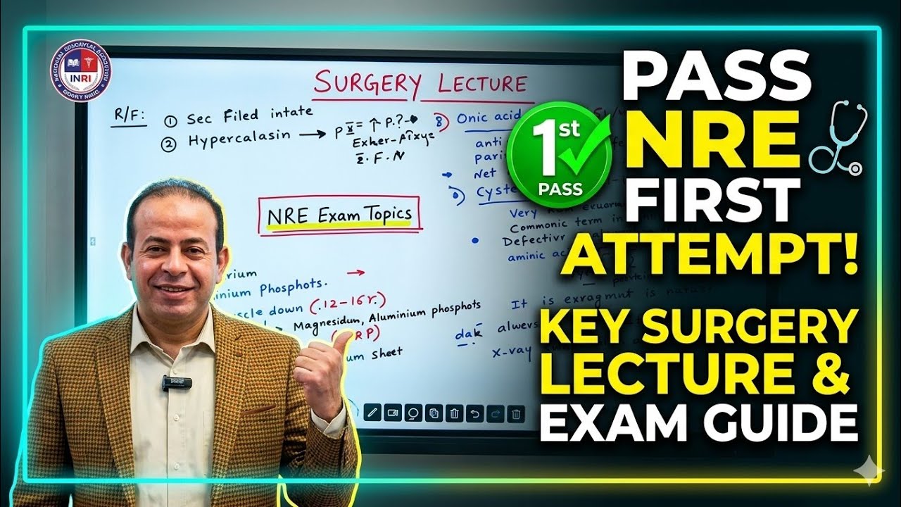 Surgery Lecture 8 for NRE Step 1 || NRE Exam || PMC Pakistan Medical Commission || Dr Sadiq Ali