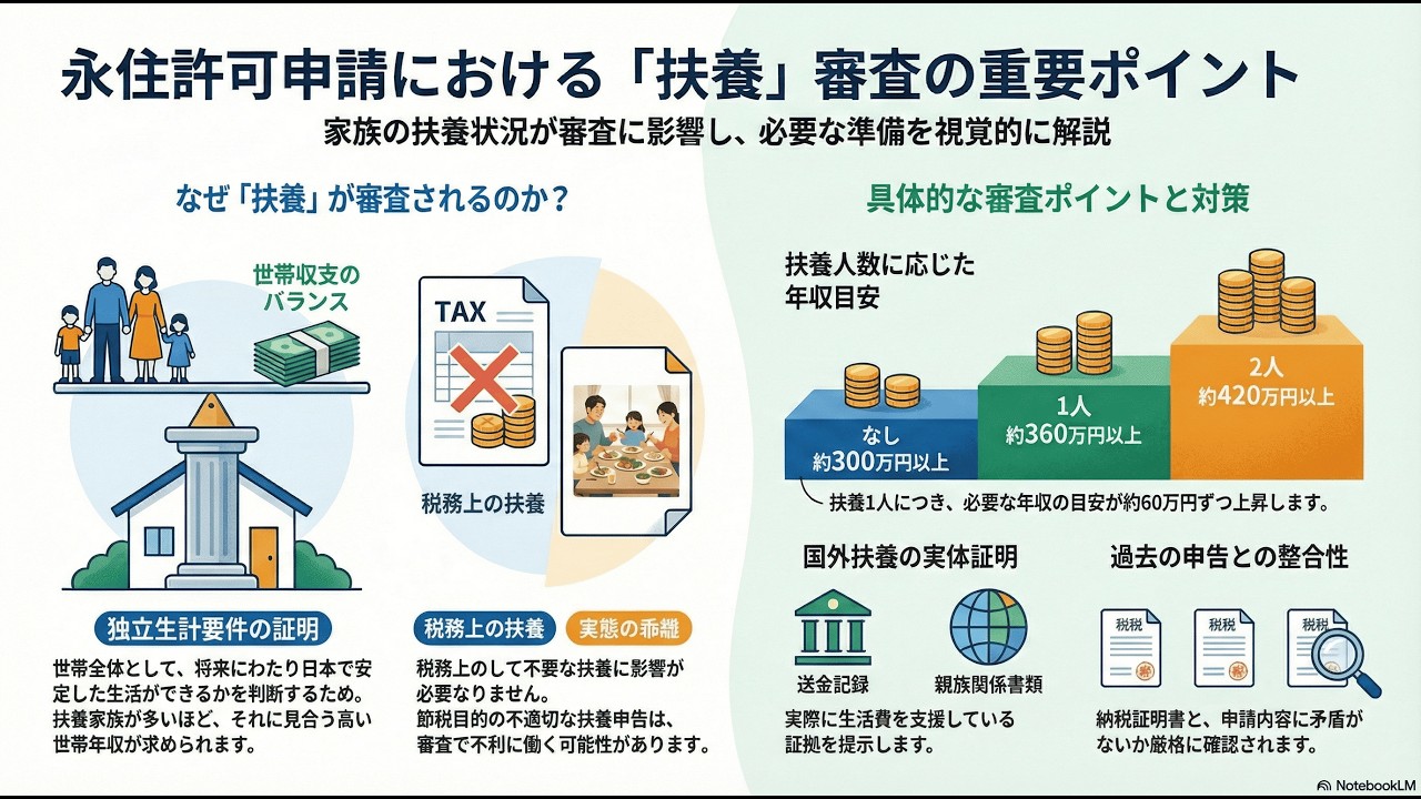 永住許可申請で「扶養が適切であるか」は審査されるのか？— 永住申請における独立生計・扶養関係の審査徹底解説
