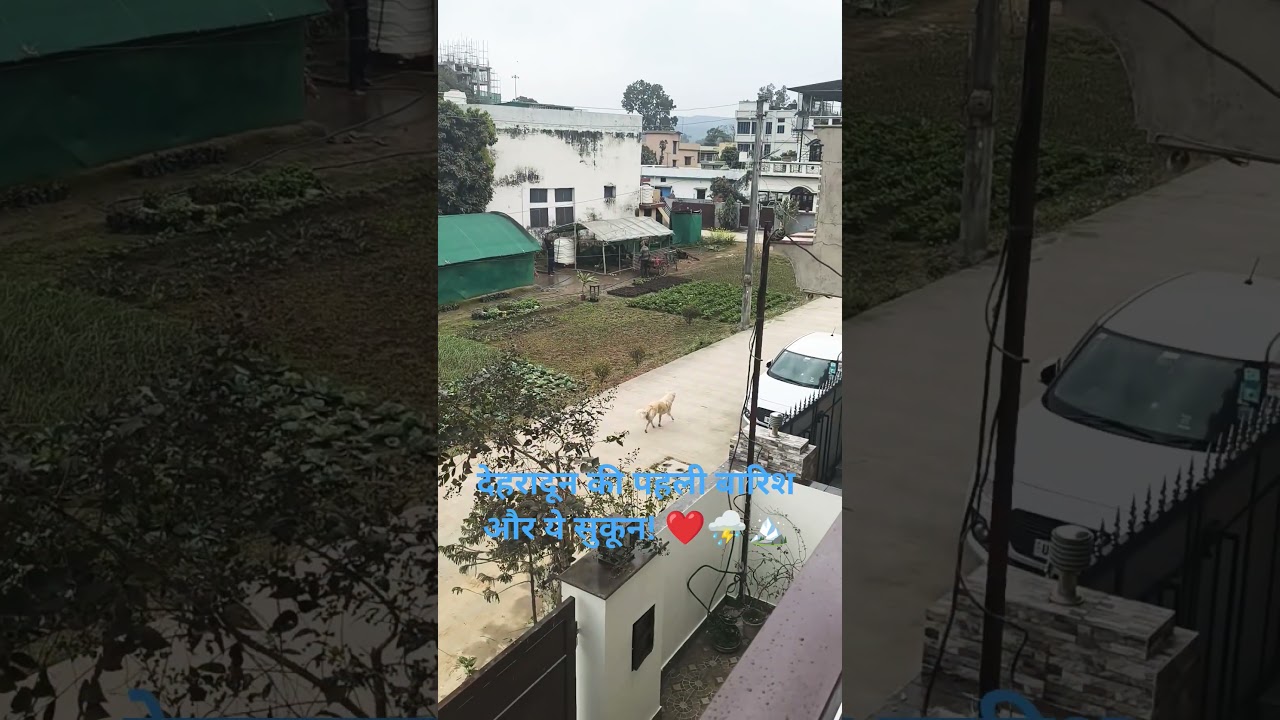 देहरादून की पहली बारिश और ये सुकून! ❤️⛈️" 