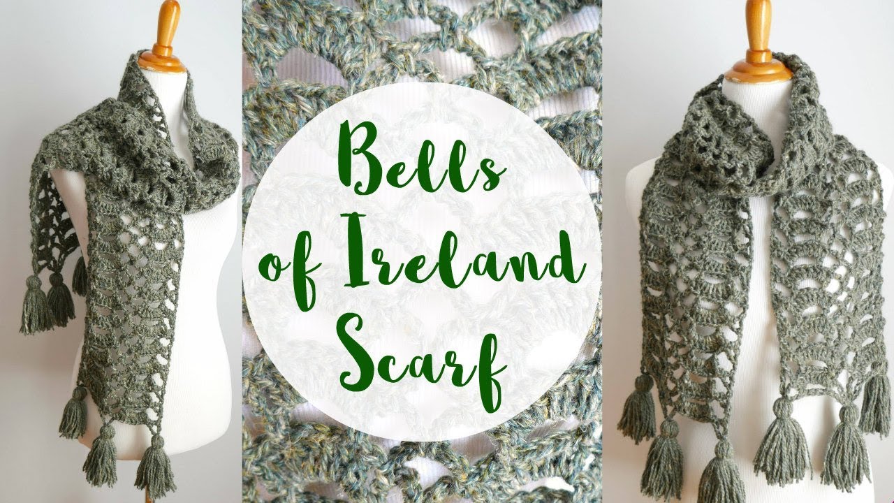 Crochet The Bells Of Ireland Scarf for St. Patrick's Day (Easy!)