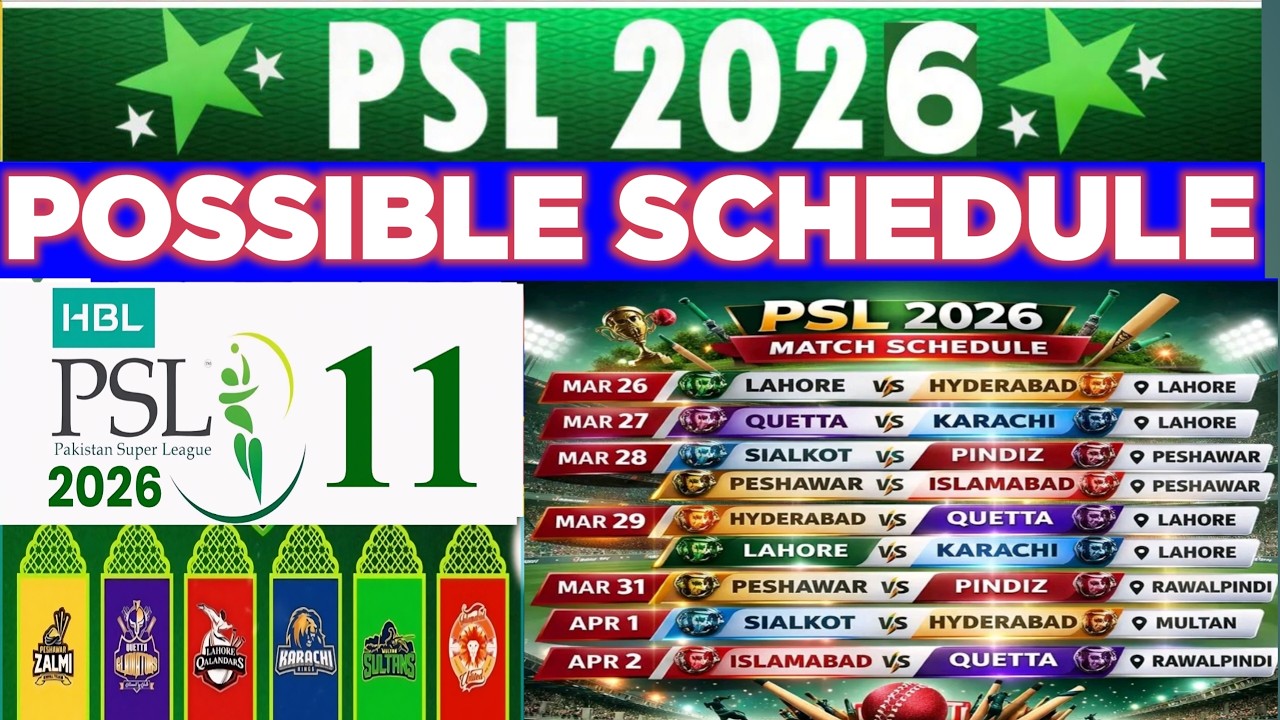 PSL 2026 FULL SCHEDULE OUT NOW! 🤯 Complete Fixtures, Dates & Final Details | PSL 11|Psl 11 Schedule