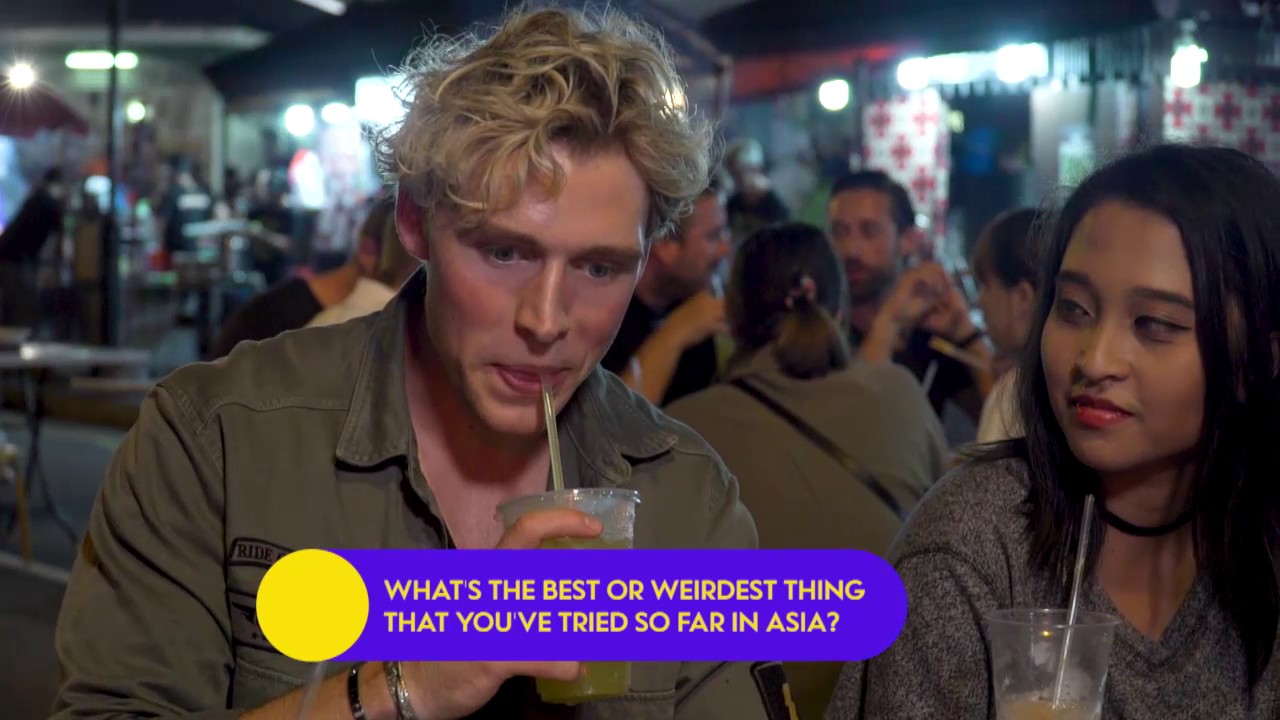 Danish Cutie Christopher Taste Test Satay & Other Local Dishes!