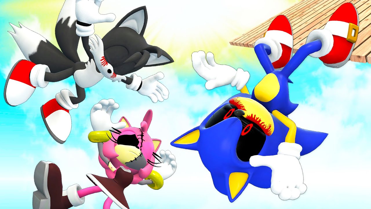 Sonic.EXE Рэгдоллы - [GMOD Прыжки и Падения] - Серия 81
