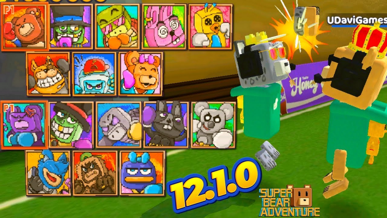 🔴ZEREI O ARCADE💥PEGUEI TODOS OS PERSONAGENS😱SUPER BEAR ADVENTURE 12.1.0, ZEREI super bear fighters