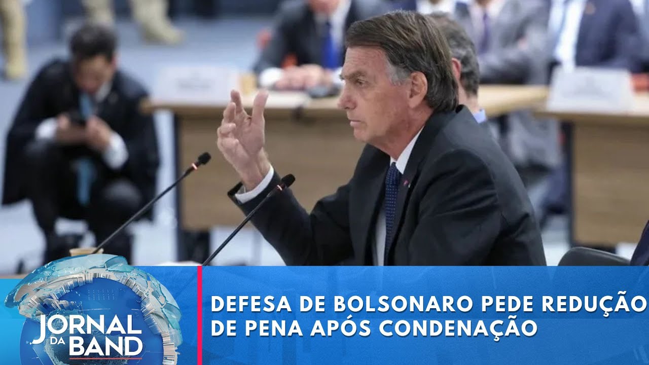 Defesa de Bolsonaro pede redu&ccedil;&atilde;o de pena ap&oacute;s condena&ccedil;&atilde;o | Jornal da Band