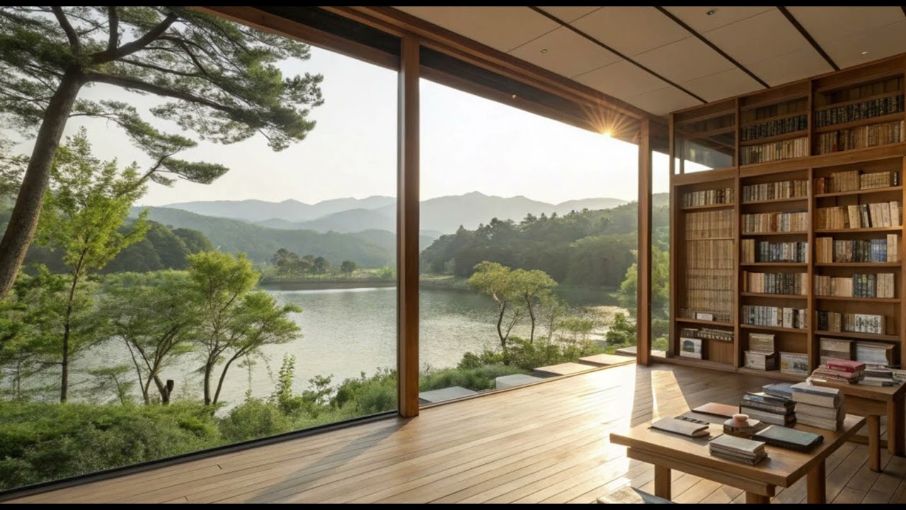 [Play List]그냥틀어놓기l이 세상 가장 평온한 서재, 음악과 함께 호수보기(The most serene study in the world, lake with music.)