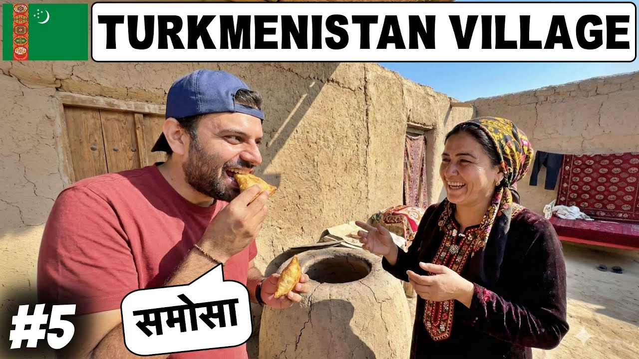 Found INDIAN SAMOSA in Turkmenistan Village! 🇹🇲😱