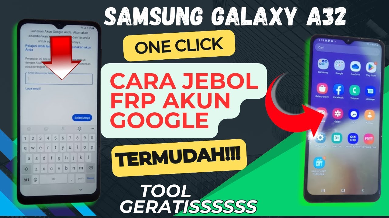 CARA BYPASS FRP AKUN GOOGLE SAMSUNG A32‼️ 100% DONE FREE TOOL  ⁉️