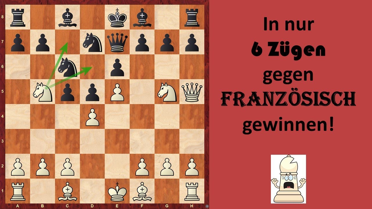 Klassisches Französisch in 6 Zügen schlagen || Der Schachtrickser Folge 1