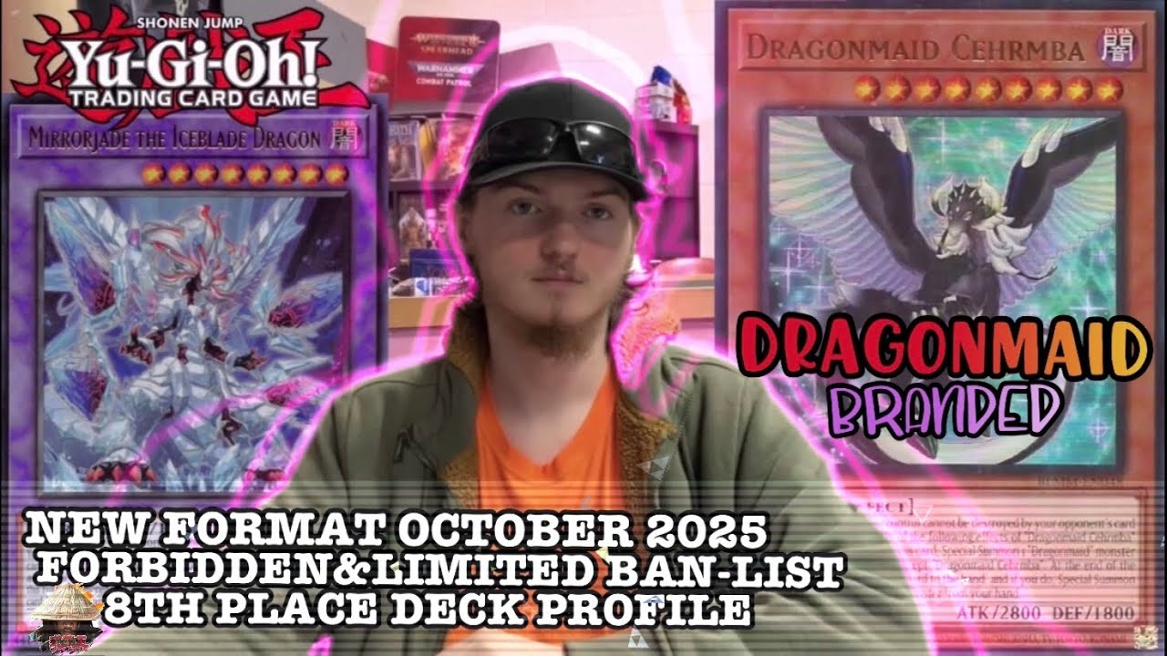 Yugioh, новый формат, октябрь 2025, местный рейтинг, 8-е место, профиль колоды &mdash; Dragonmaid Brand...