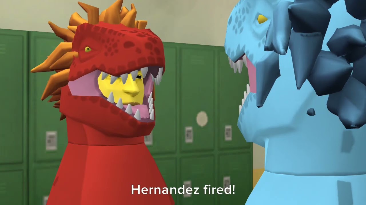 Fire Dinosaur and Ice Dinosaur gets his teacher Mr. Hernandez fired and gets grounded