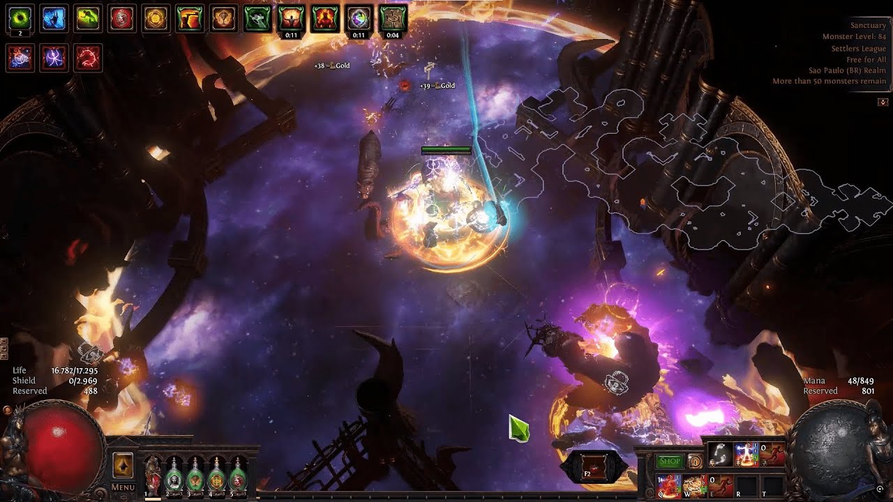3.25 Path of Exile - Big AOE  Righteous fire (RF) T17 Mapping - Elementalist