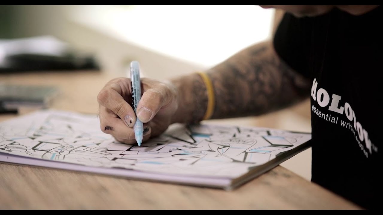 MOLOTOW Product Sessions #67 - setting highlights between colorings using MOLOTOW MASKING LIQUID