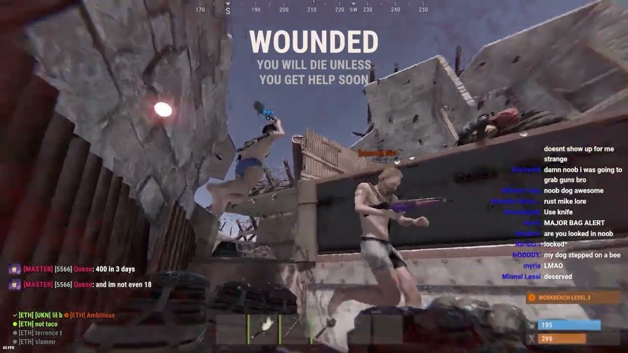 THE NOOB DOG RUST ZERG: ROOF CAMPERS REVENGE