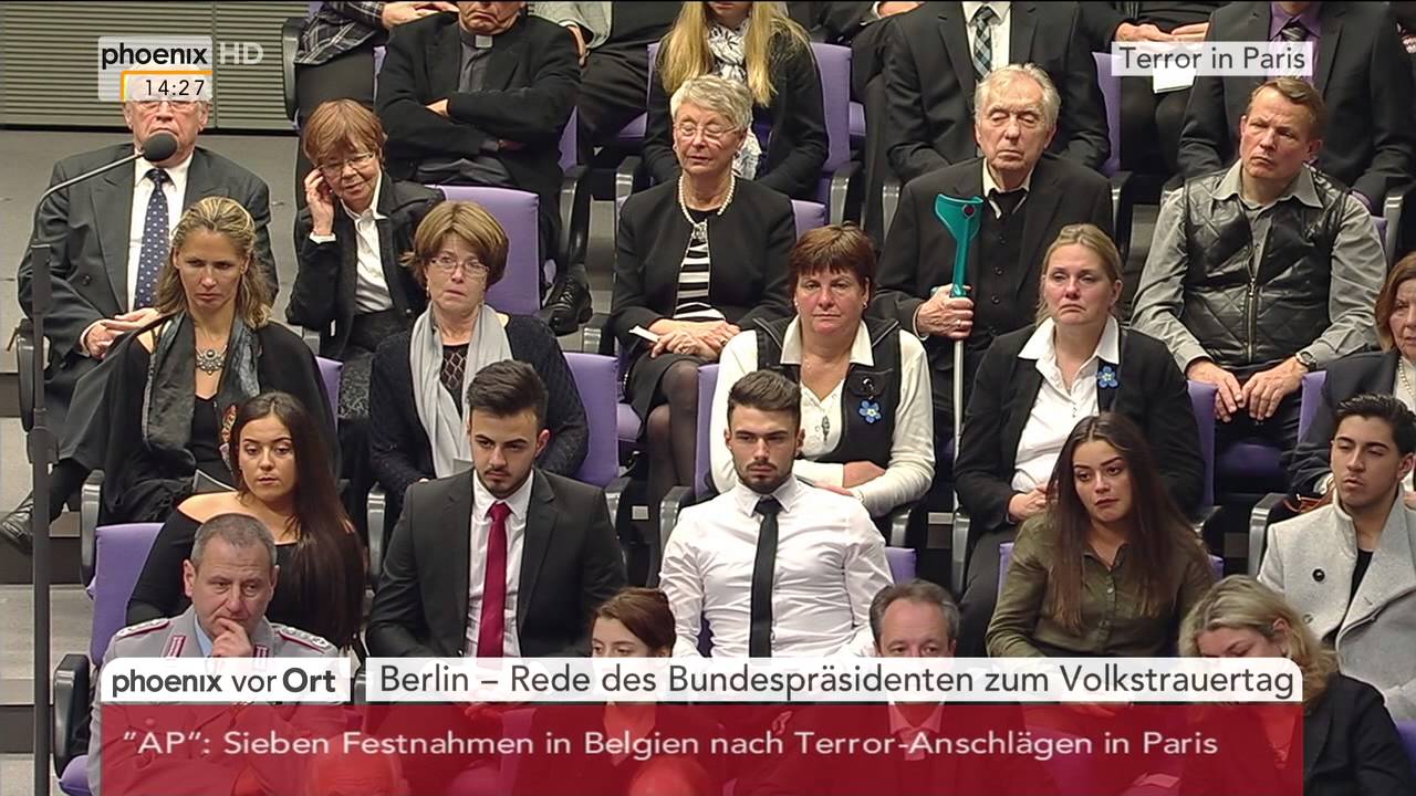 Volkstrauertag: Rede von Joachim Gauck im Bundestag am 15.11.2015