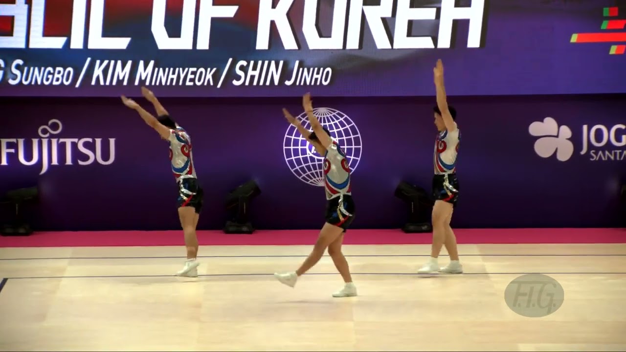 Republic of Korea (KOR) - 2022 Aerobic Worlds, Guimaraes (POR) - Trio Qualifications