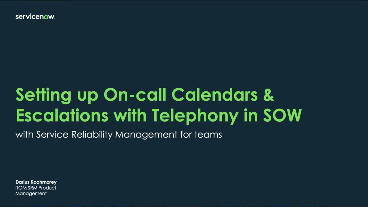 ServiceNow On-call Scheduling in Service Operations Workspace Setup Demo (With Twilio)