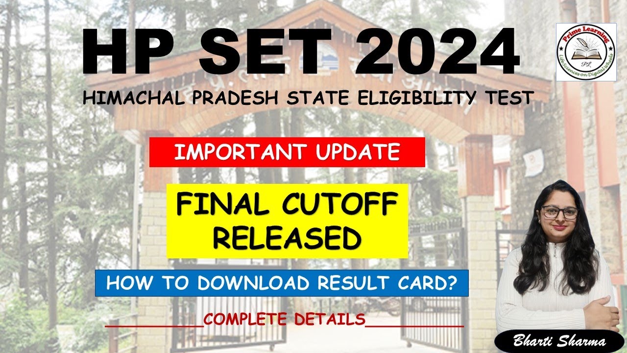HP SET 2024 Official CUT-OFF Released | Life Sciences | Himachal Pradesh SET 2024