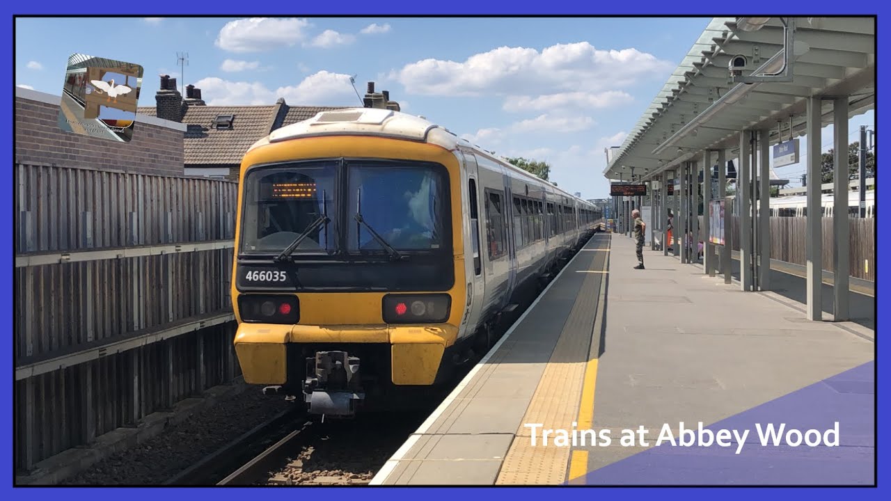 Elizabeth Line, Southeastern and Thameslink Trains at Abbey Wood