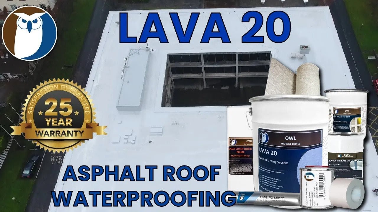 How to waterproof an Asphalt Roof with Lava 20 Liquid Rubber Waterproofing system | Short Video