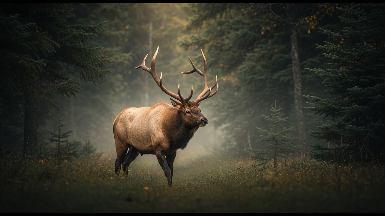 [4k UltraHD] Majestic BULL ELK with HUGE RACK | Elk Lovers and Hunter's Dream🚫 No Hunting! 🦌