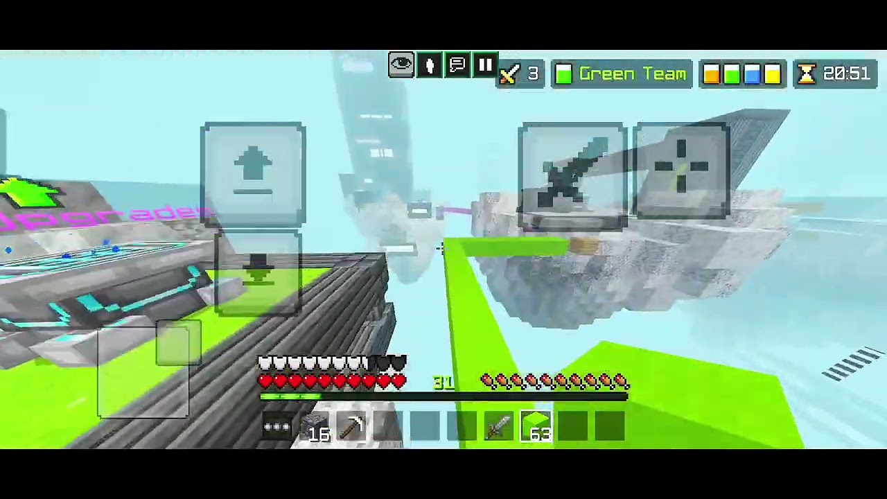 Minecraft bedwars mobile gameplay 60 fps ⚡