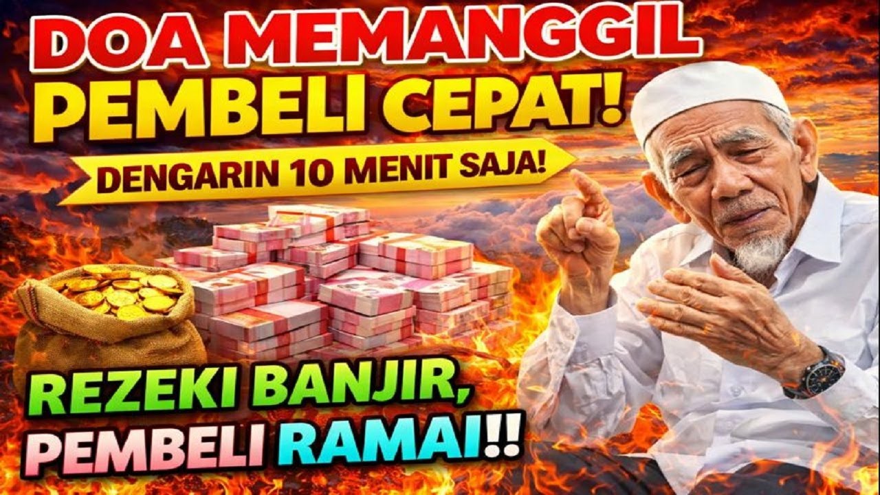 DOA MEMANGGIL PEMBELI DENGAN CEPAT !! PUTAR DOA PELARIS DAGANGAN INI REZEKI BANJIR PEMBELI RAME