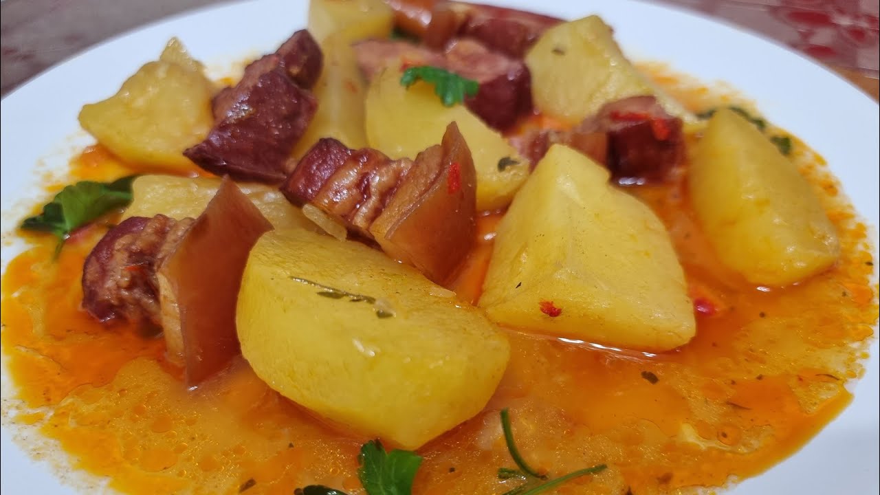 Tocăniță de cartofi cu Kaiser ca in Ardeal 🥘🍲🥘#facts #retetasimpla #foodie #familyvlog #recipe #fy
